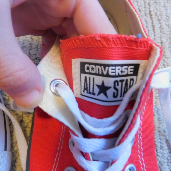 Red Chuck Taylor Converse Unisex 8 All Stars Vans - Picture 5 of 6